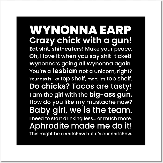 Wynonna Earp Quotes Wall Art by viking_elf